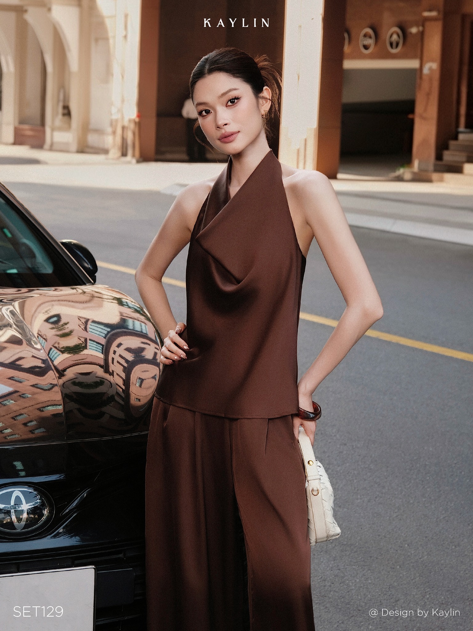 Set Lụa Cổ Yếm Dáng Suông KAYLIN HALTER SET