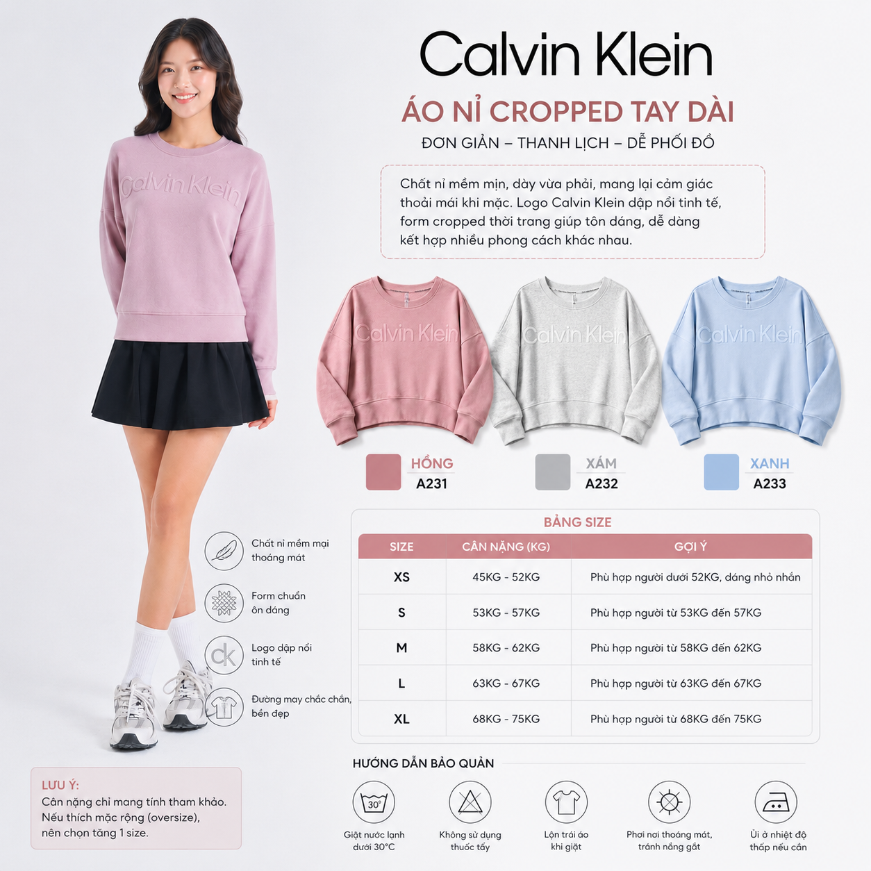 Áo Tay Dài Calvin kelin