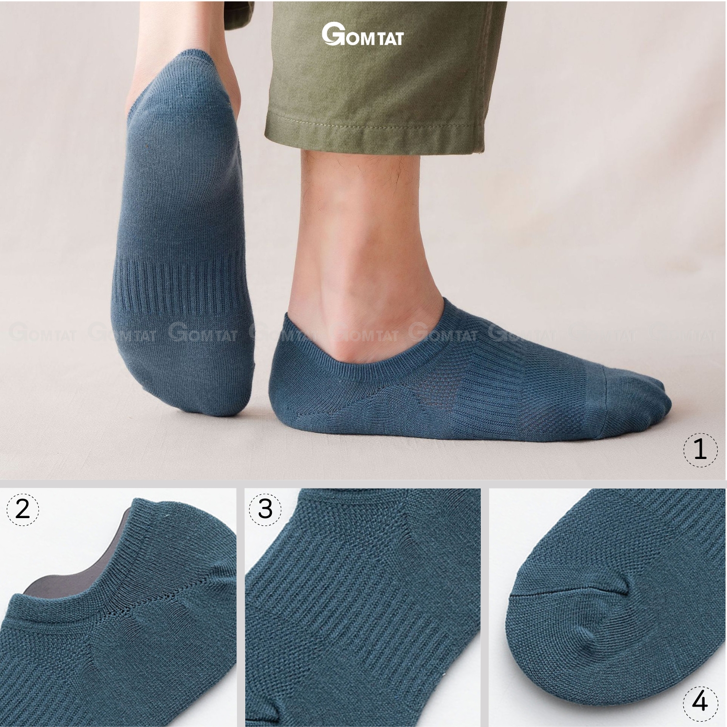Combo 7 đôi tất lười nam chống tuột gót GOMAT, chất liệu cotton êm mềm mịn mát MIA-1401-CB7_thumbnail_7