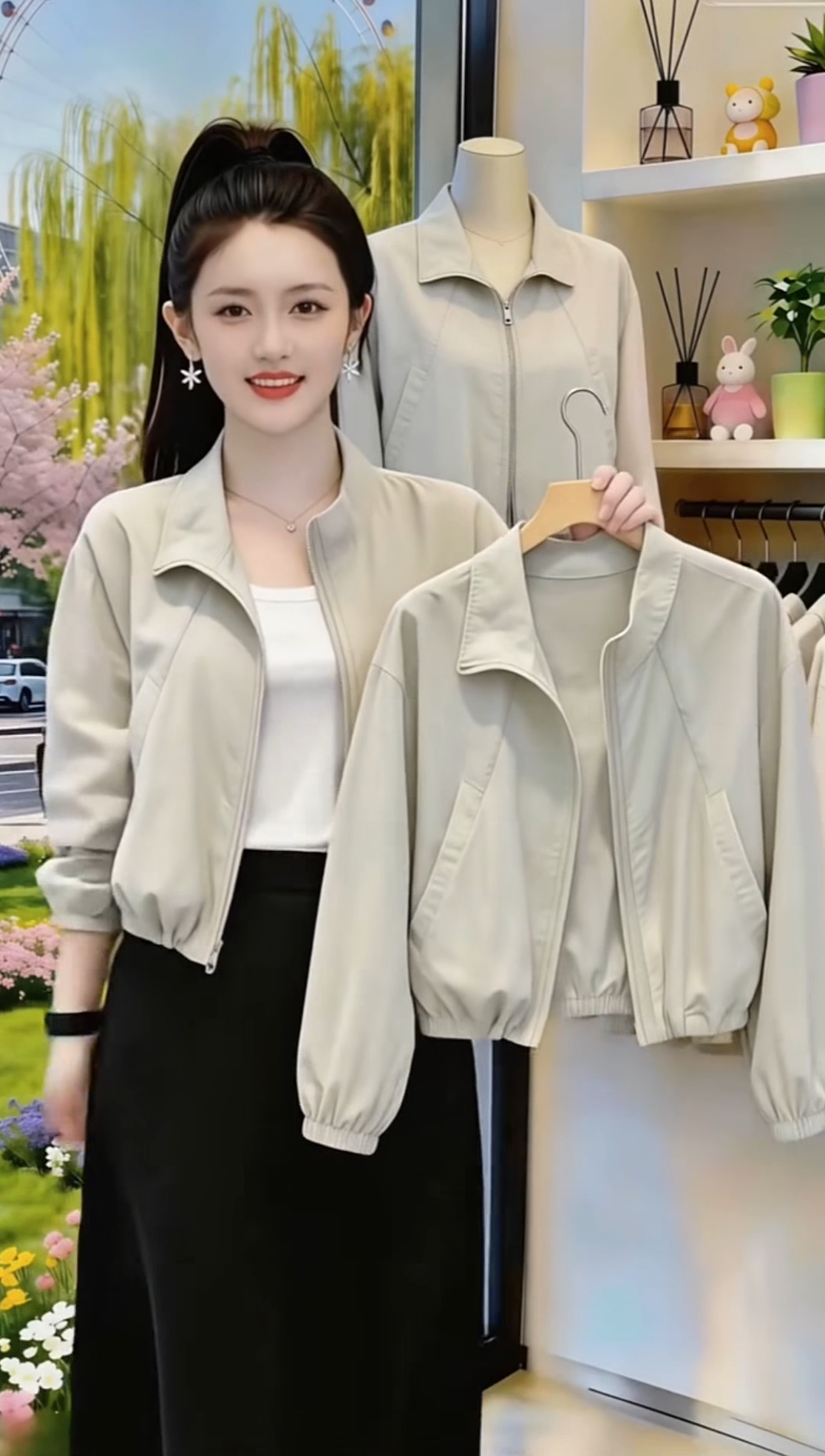 Set áo khoác gió kèm áo thun ba lỗ 1415_thumbnail_2