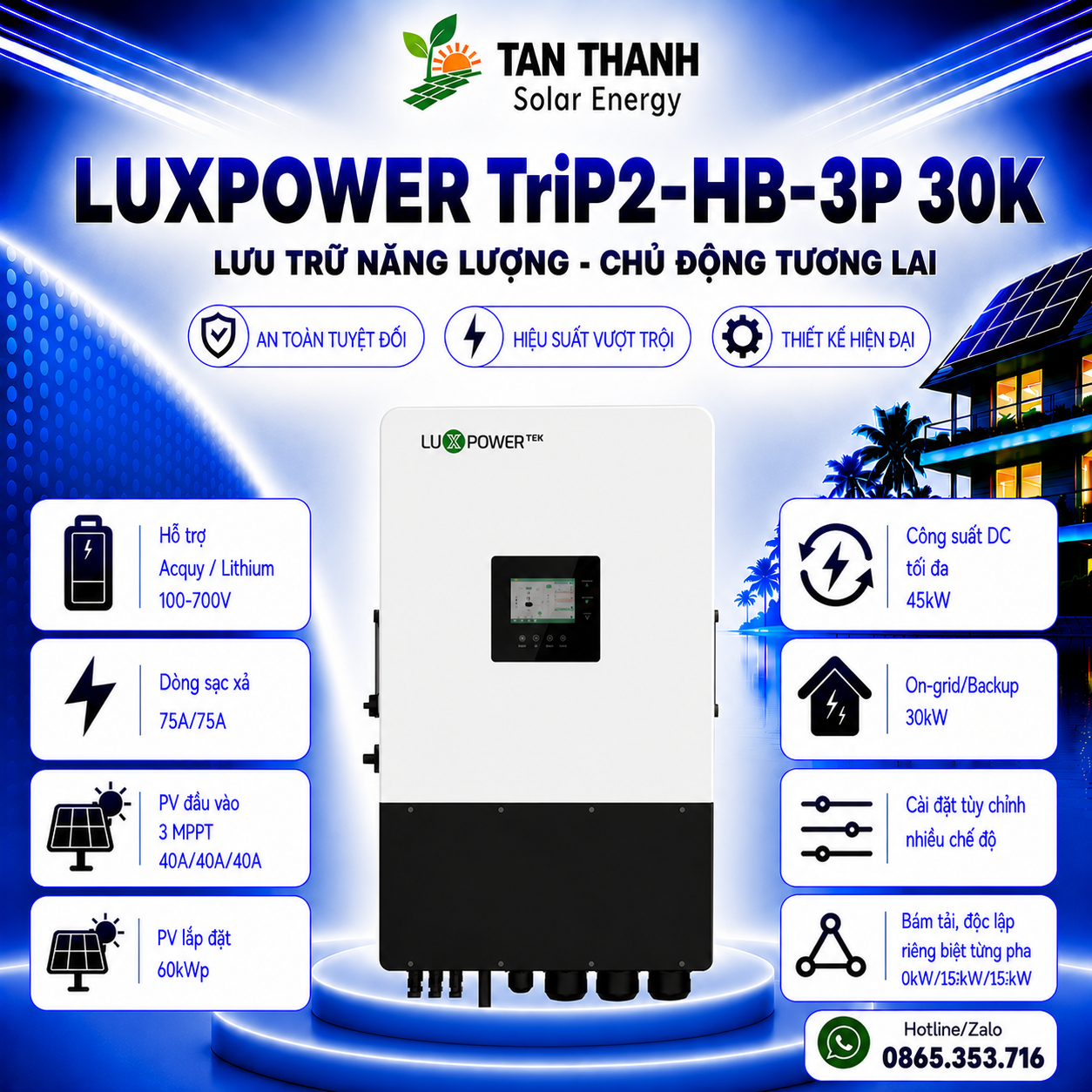 LUXPOWER Hybrid TriP2-HB-3P 30K 30kW