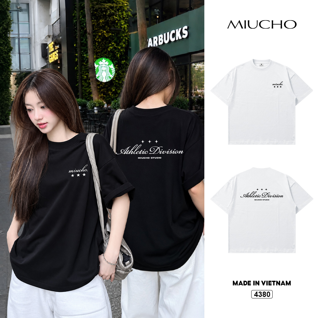 Áo thun unisex athletic division form boxy Miucho 4380