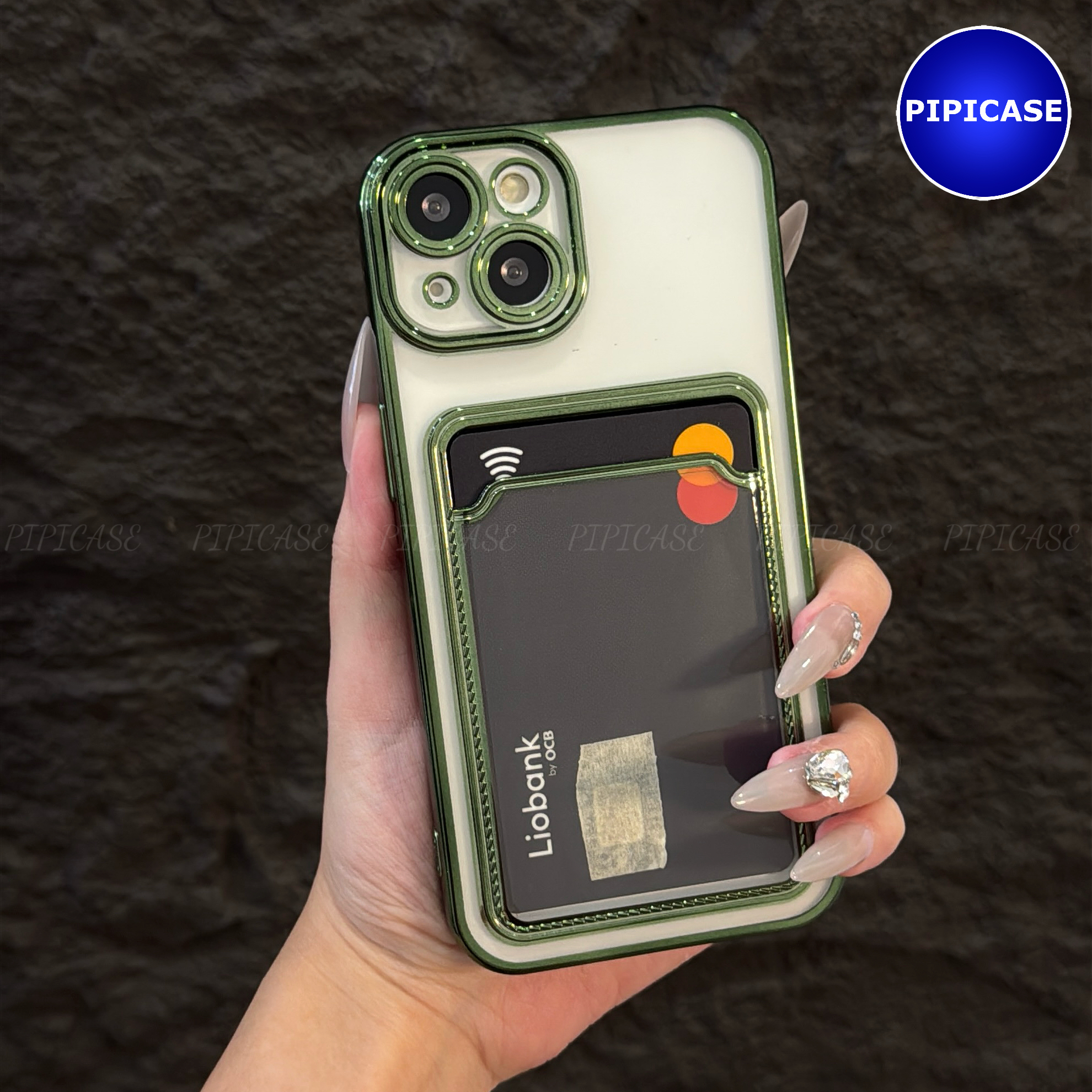 Ốp Lưng iPhone 14 - Ốp Thẻ - Xanh Lá_thumbnail_2