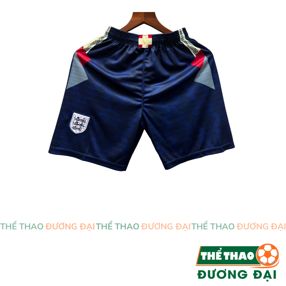 Quần Áo Bóng Đá ĐT Anh Kem Retro 1990 Thun Mè S-Comf Thoáng Khí Thể Thao Đương Đại_thumbnail_2