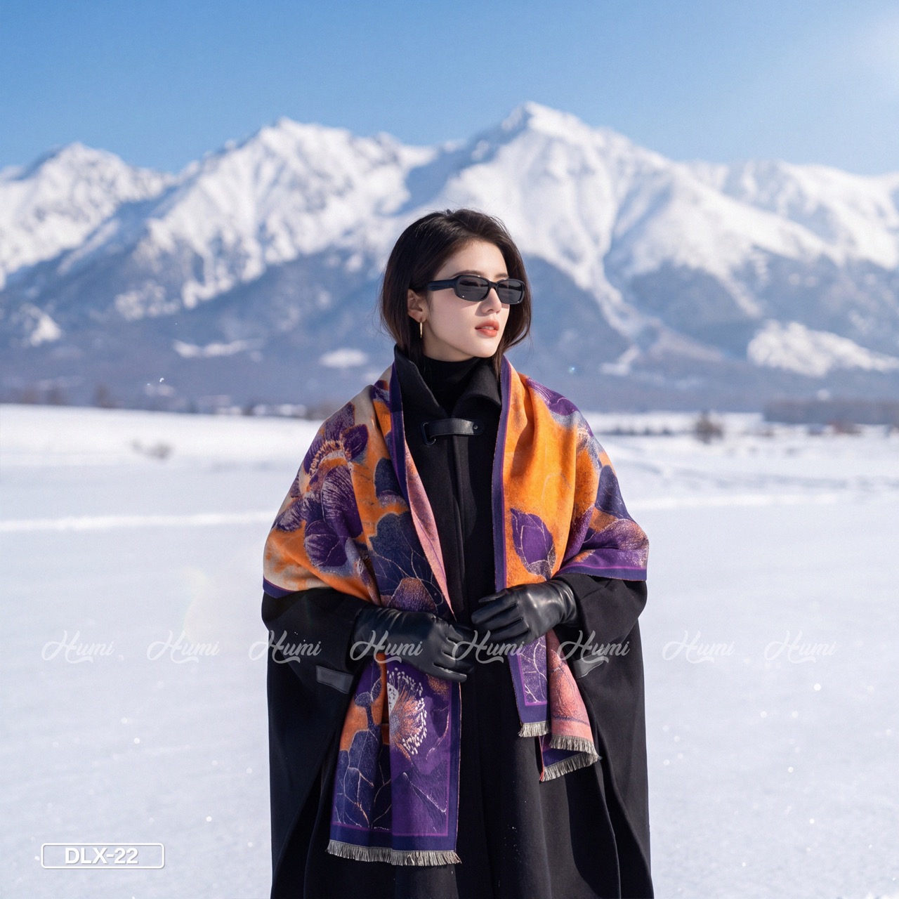 KHĂN CHOÀNG CASHMERE LUXURY IN 3D (DLX62-22)
