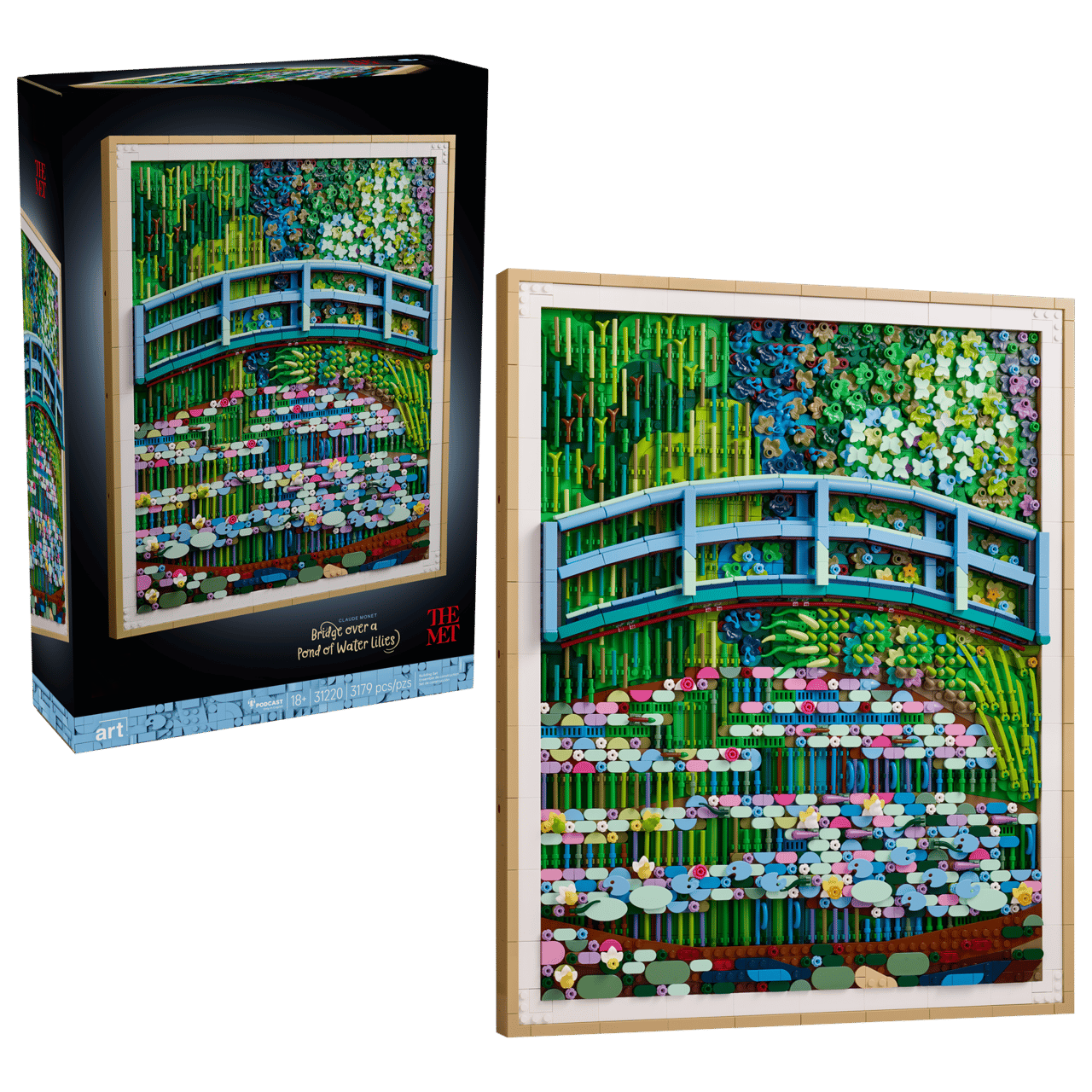 Tranh Non LEGO Claude Monet – Bridge over a Pond of Water Lilies