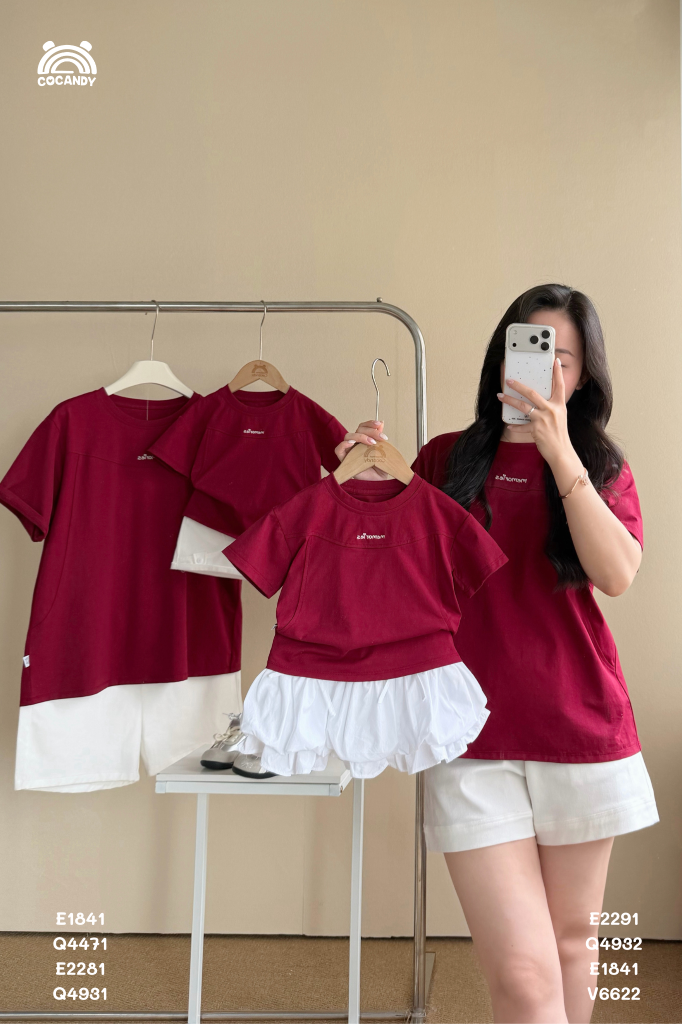 Áo cộc cotton ĐỎ thêu logo CCD NỮ_thumbnail_3