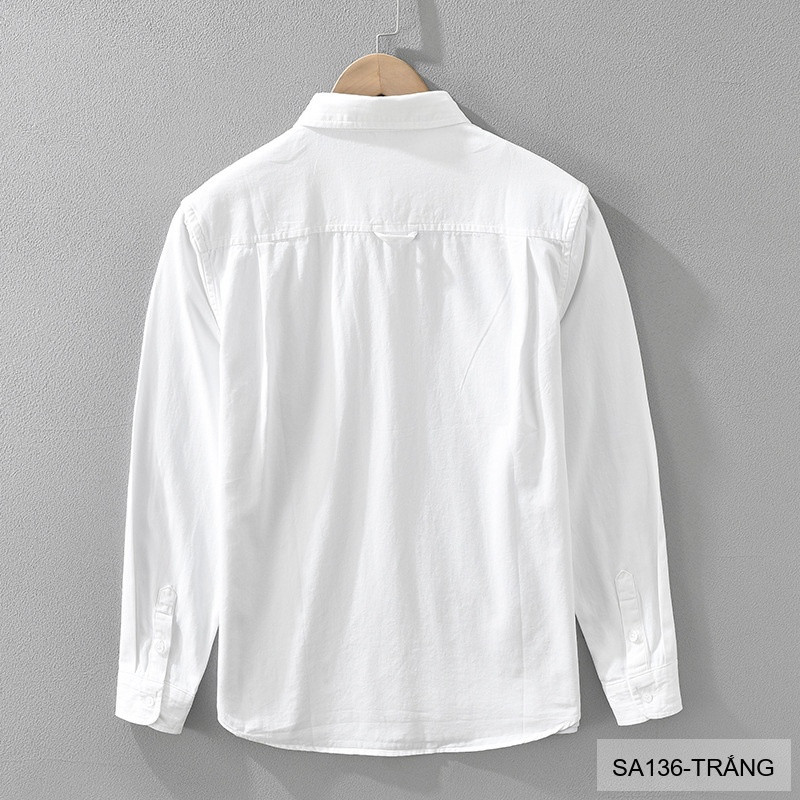 SA136 - Áo Sơ Mi Nam Tay Dài Phong Cách Trung Hoa Thêu Hoa Tinh Tế - Chất Cotton Mềm Mại_thumbnail_1