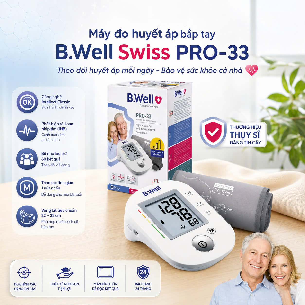Máy Đo Huyết Áp Bắp Tay B.Well Swiss PRO-33_thumbnail_3