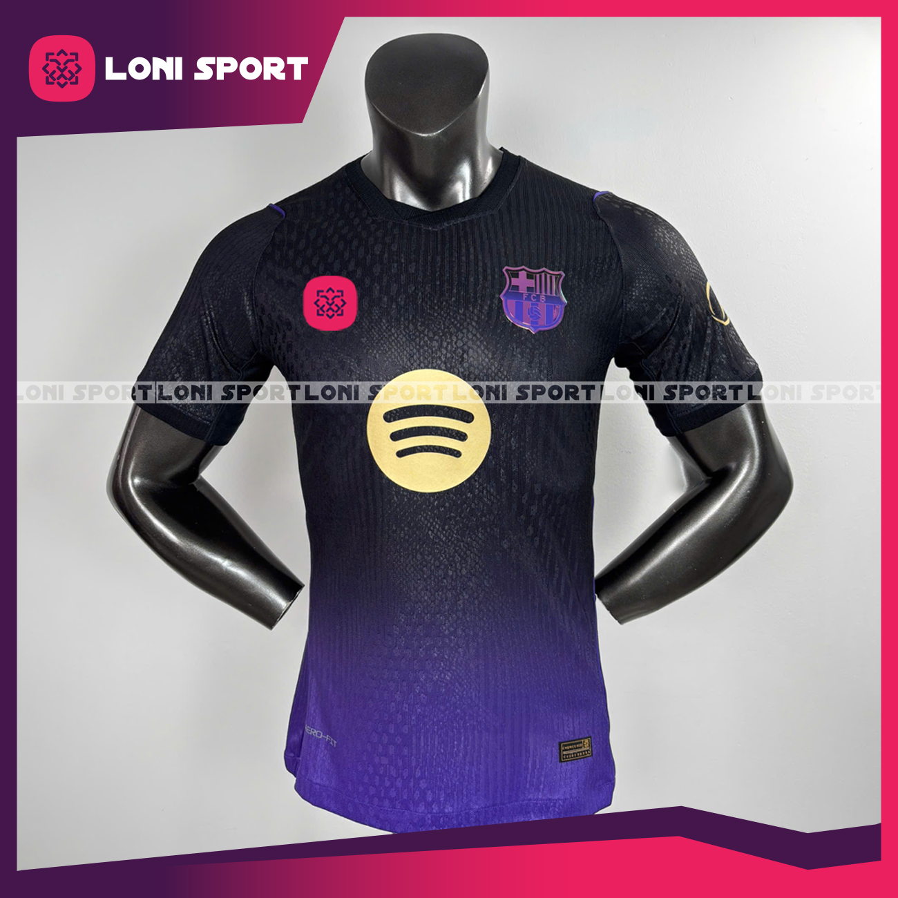 Áo Barca sân khách đen tím 26/27 SF