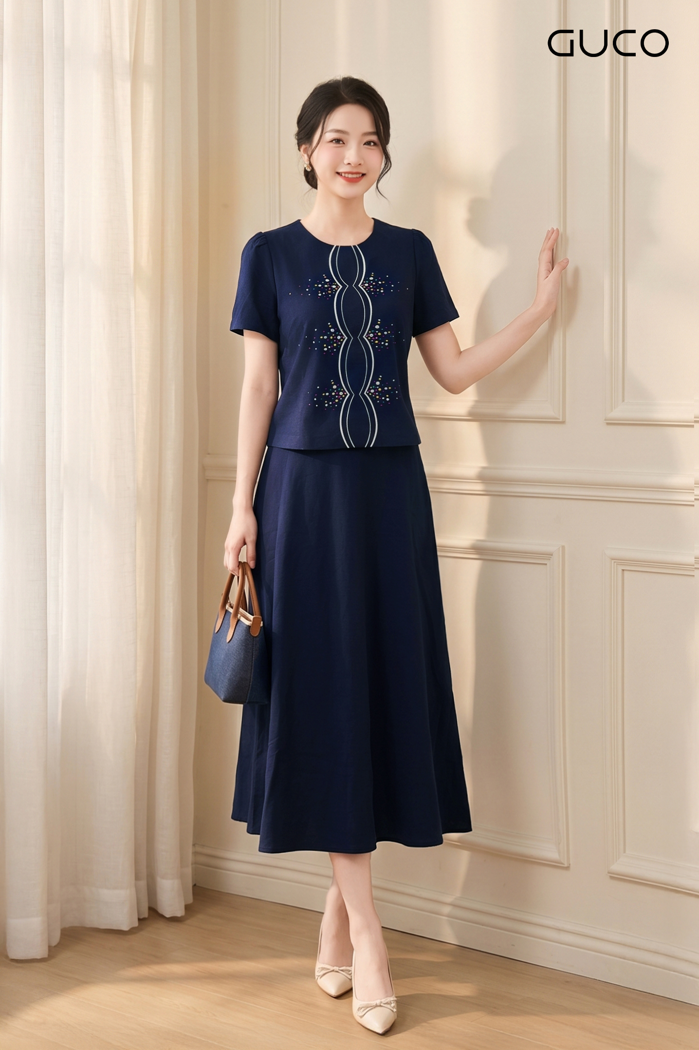 Chân Váy Navy Dáng Xòe