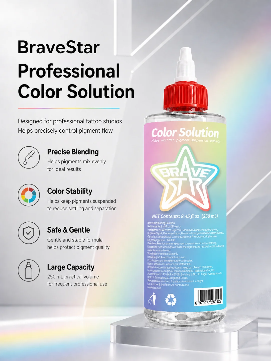 Pha màu Brave Star - Color Solution - 250ml