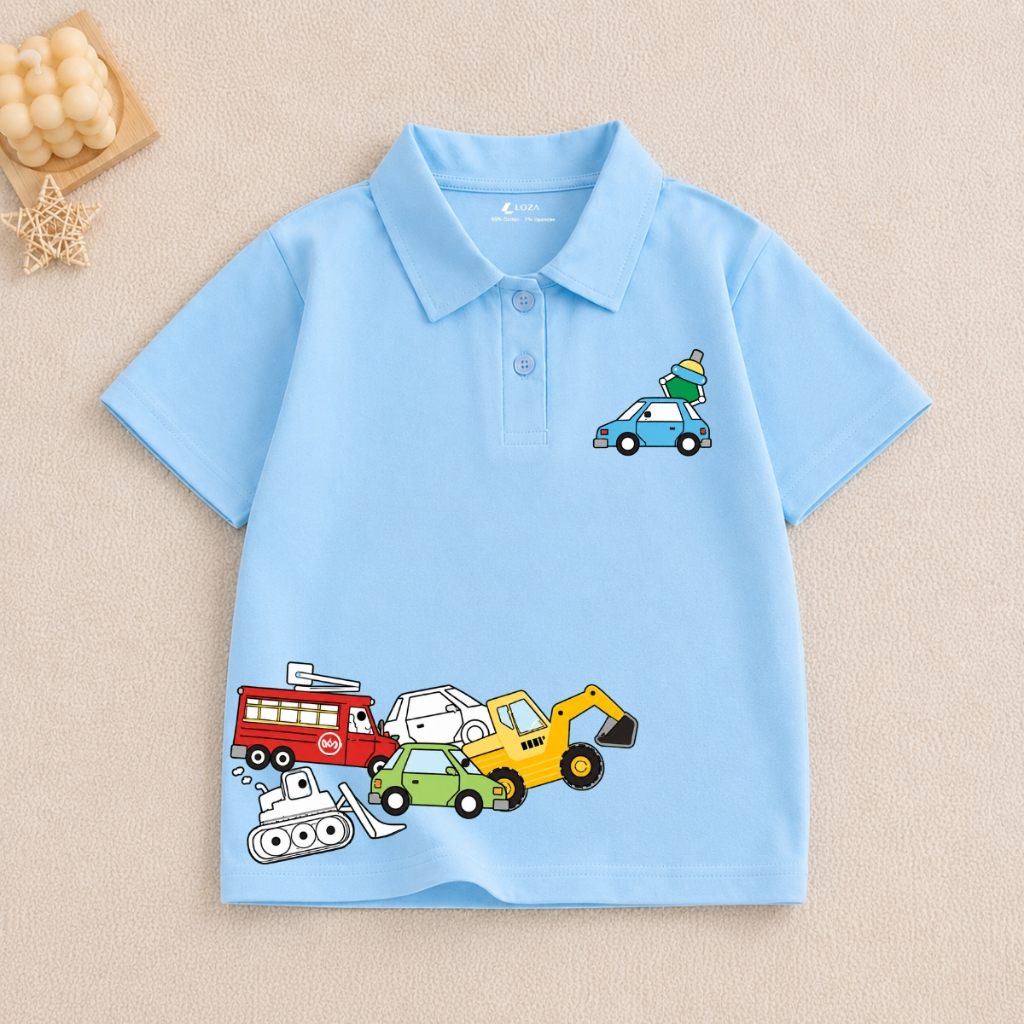 Áo polo bé trai in nhiều hình nhiều mẫu dễ mặc  - Áo thun có cổ cho bé Loza Kids PL004_thumbnail_0