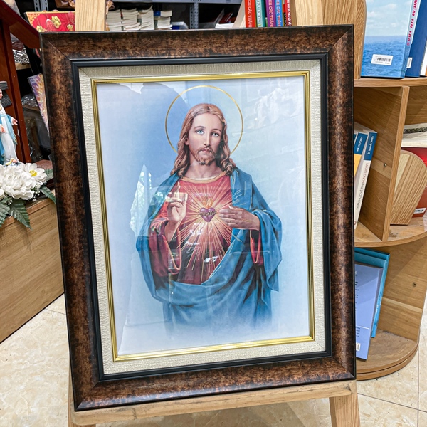 Tranh Chúa trái tim 40x50cm italia cao cấp