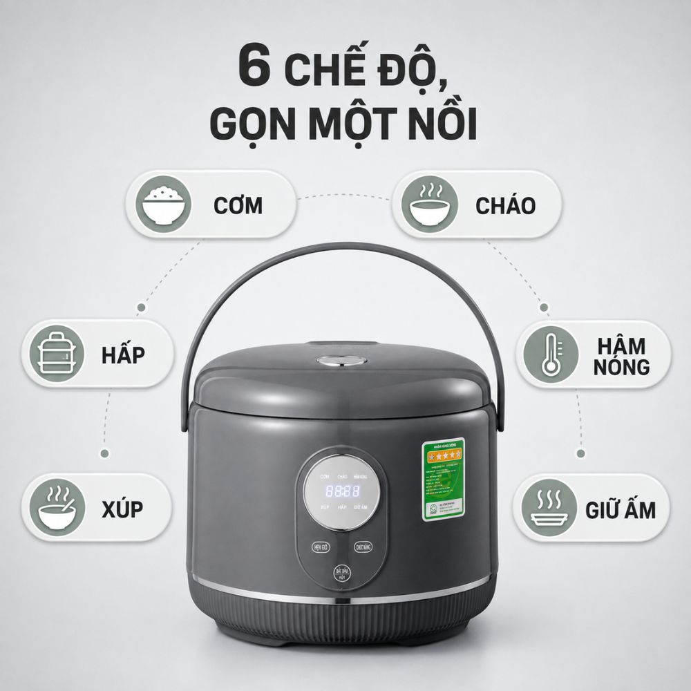 Nồi cơm điện lòng inox 304 Mishio MK451 / MK452 (1,2 / 1,8L) không phủ chống dính_thumbnail_8
