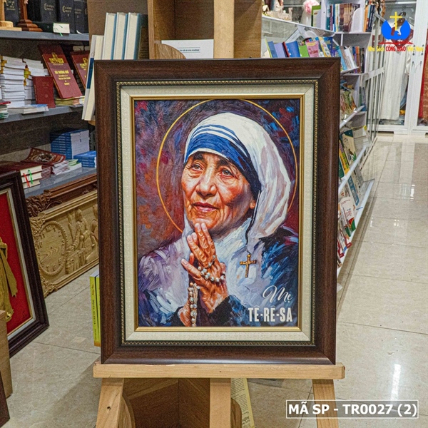 Tranh Canvas Thánh Teresa Calcusta 56x74cm
