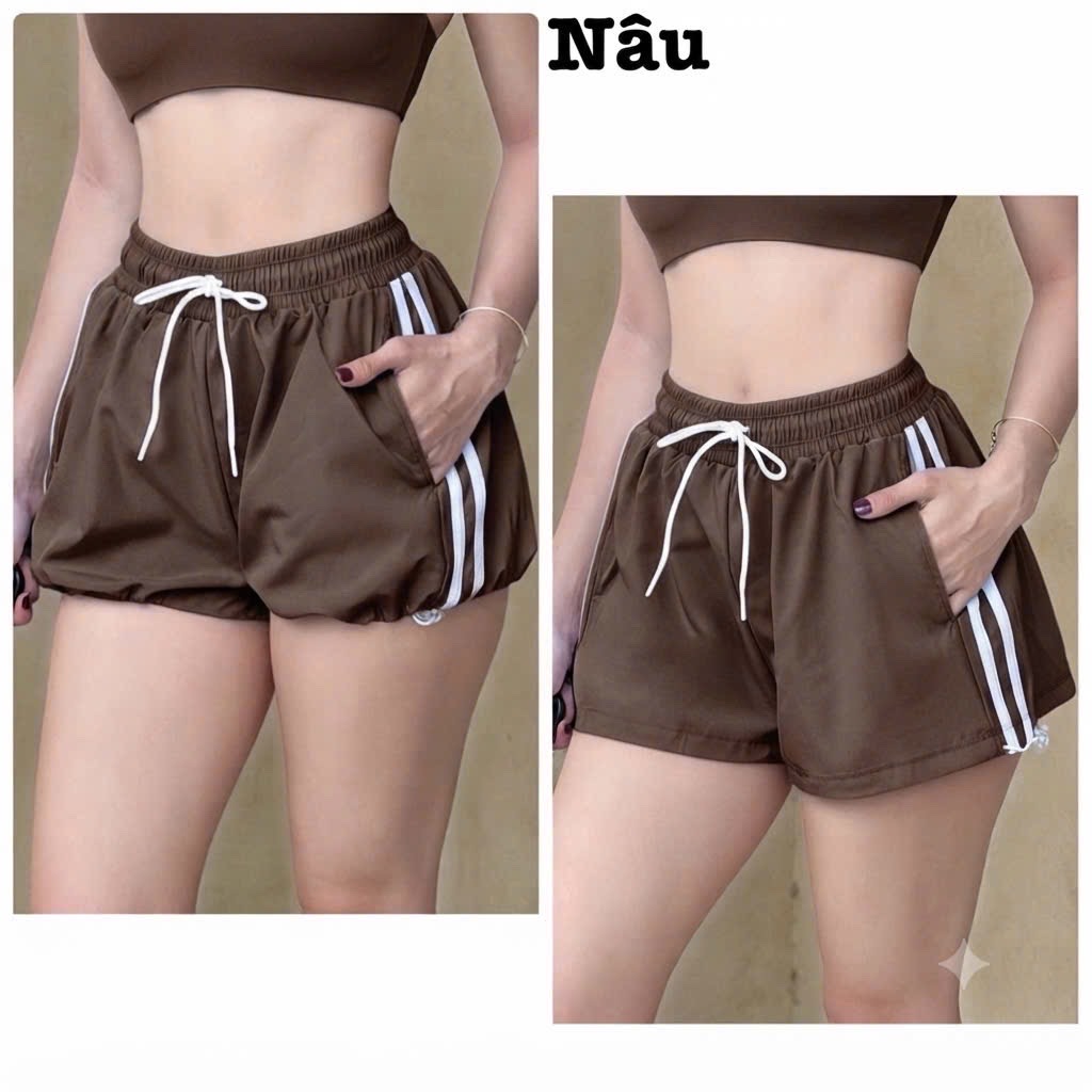 Quần Đùi Thể Thao Tập Gym Chạy Bộ Nữ Yumiisportswear Boxer Bí Ngô Rút Dây Dáng Rộng Kèm Quần Bảo Hộ Chống Lộ Lưng Cao_thumbnail_23