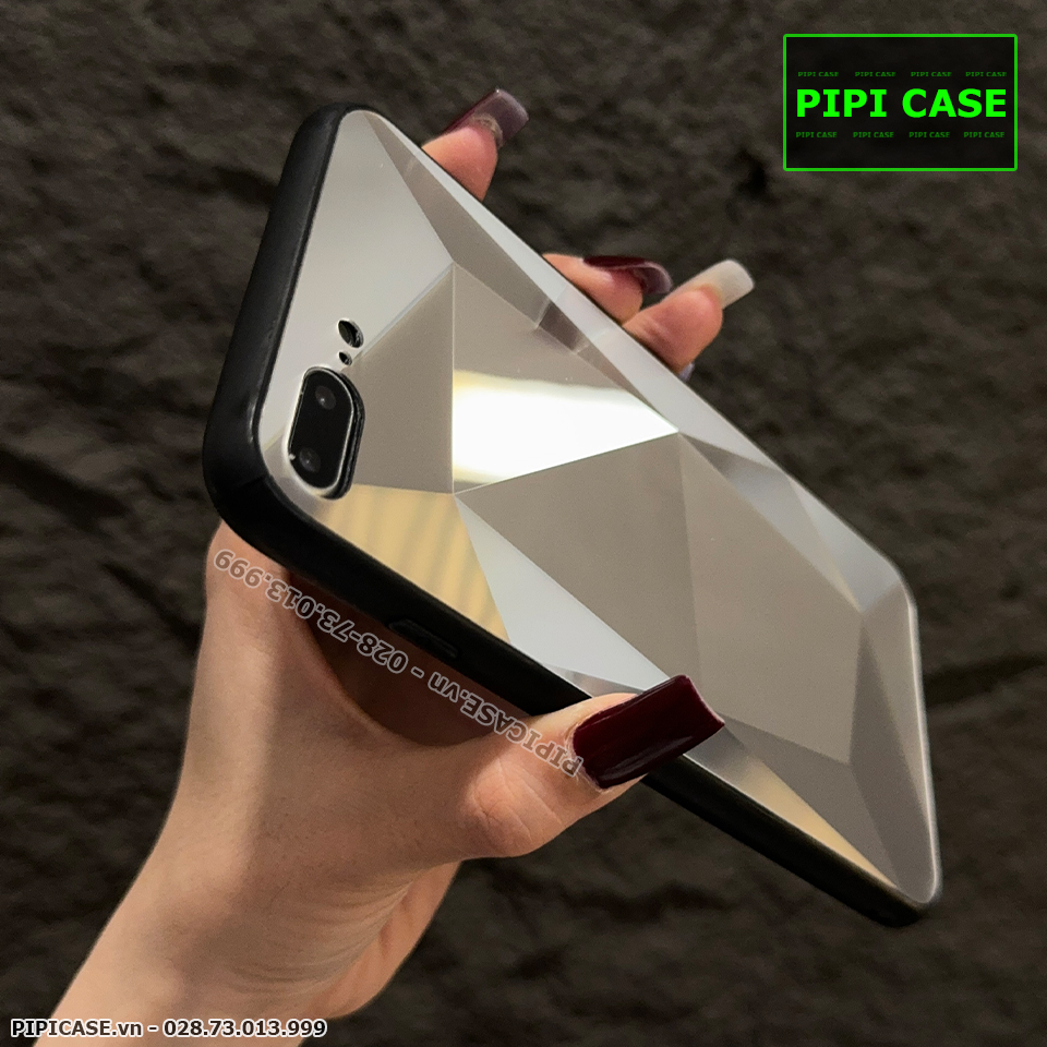 Ốp Lưng iPhone 7 Plus / 8 Plus - Kim Cương 6D - Bạc_thumbnail_4