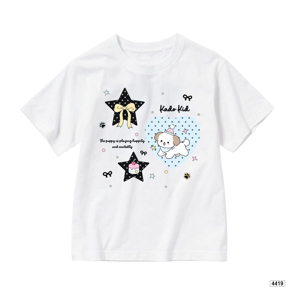 Áo thun bé trai bé gái form rộng happy puppy Hàn Quốc Kado 4419_thumbnail_6