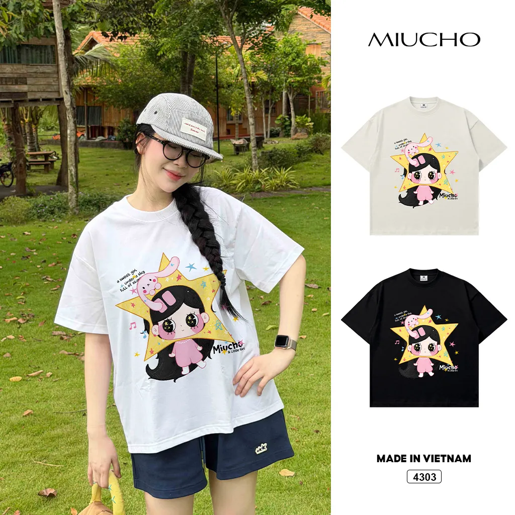 Áo thun form boxy Miucho AXD4303