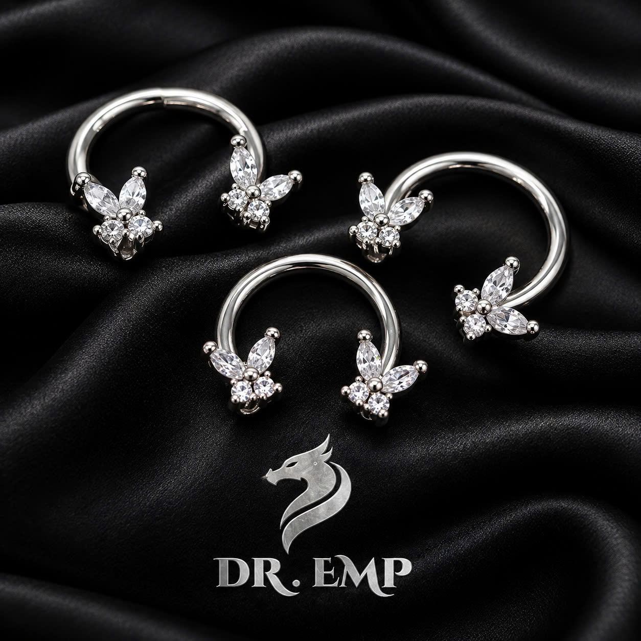 Septum 2 đầu bướm trắng 10mm