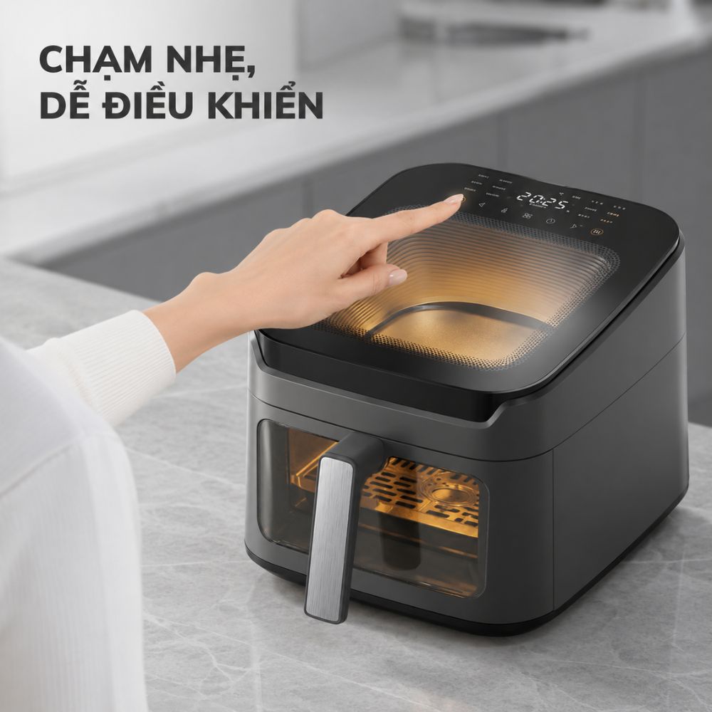 Nồi chiên không dầu Mishio MK473 7L - Quan sát món ngon qua cửa kính_thumbnail_5