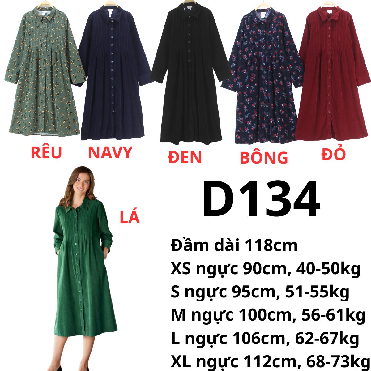 D134- Đầm nhung
