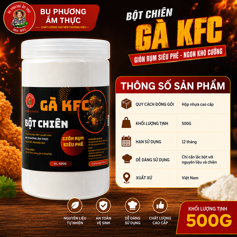 Bột Chiên Gà KFC Bu Phương 500G – Vảy Giòn Rụm - BP13_thumbnail_5