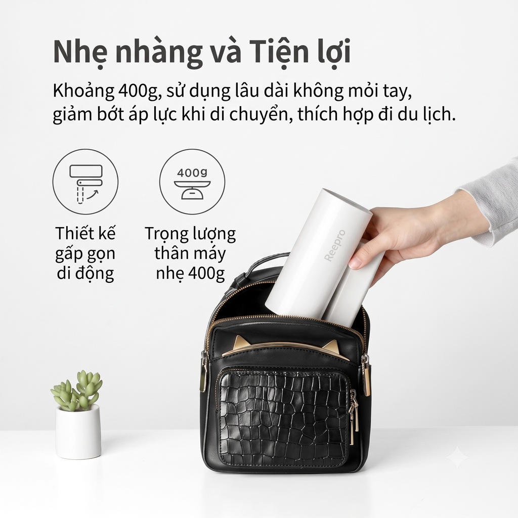 Máy Sấy Tóc Mini Gấp Gọn Ion Âm Reepro RP-HC04 1300W_thumbnail_4