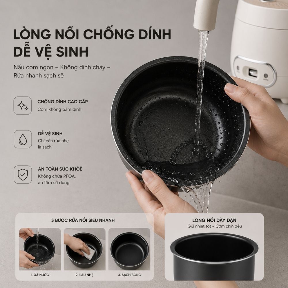 Nồi cơm điện mini Mk-233 (0,8L nâu)_thumbnail_2