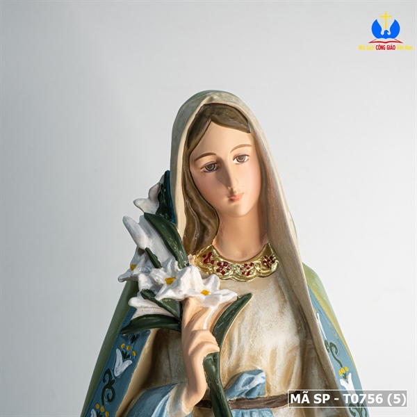 Tượng Đức Mẹ hoa huệ 50cm vẽ tay_thumbnail_1