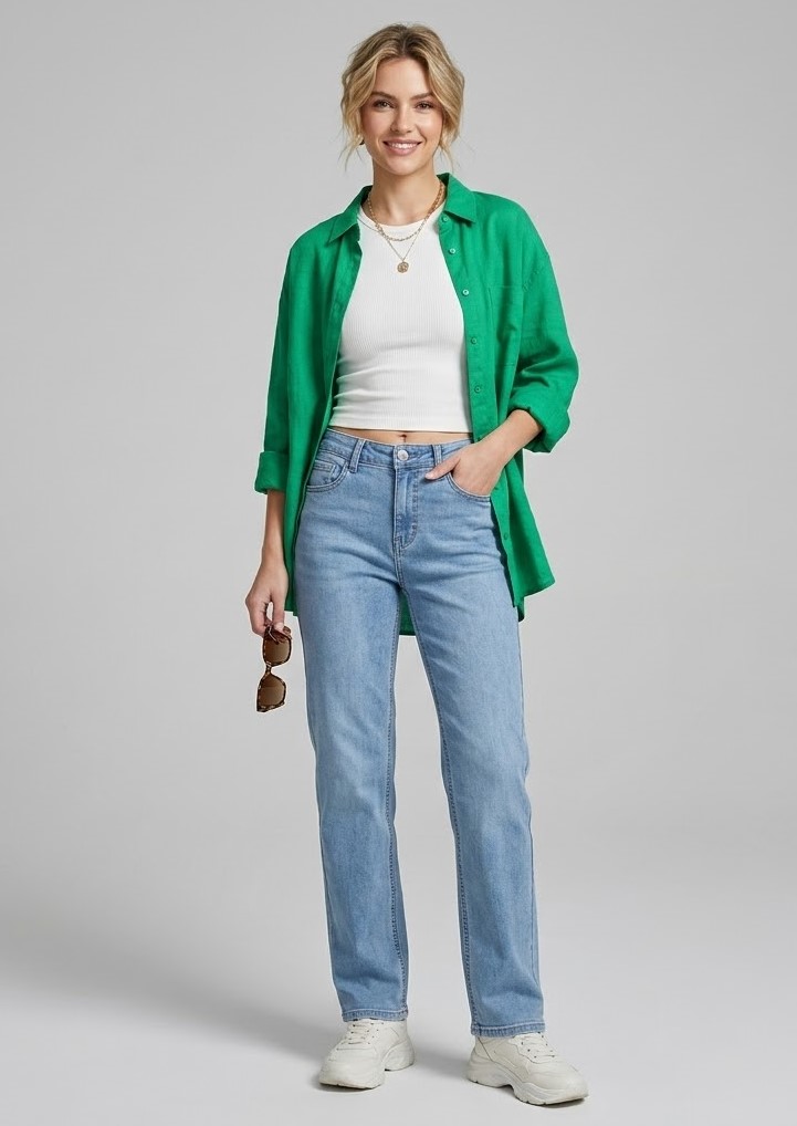 QJ112- Quần jeans ống đứng