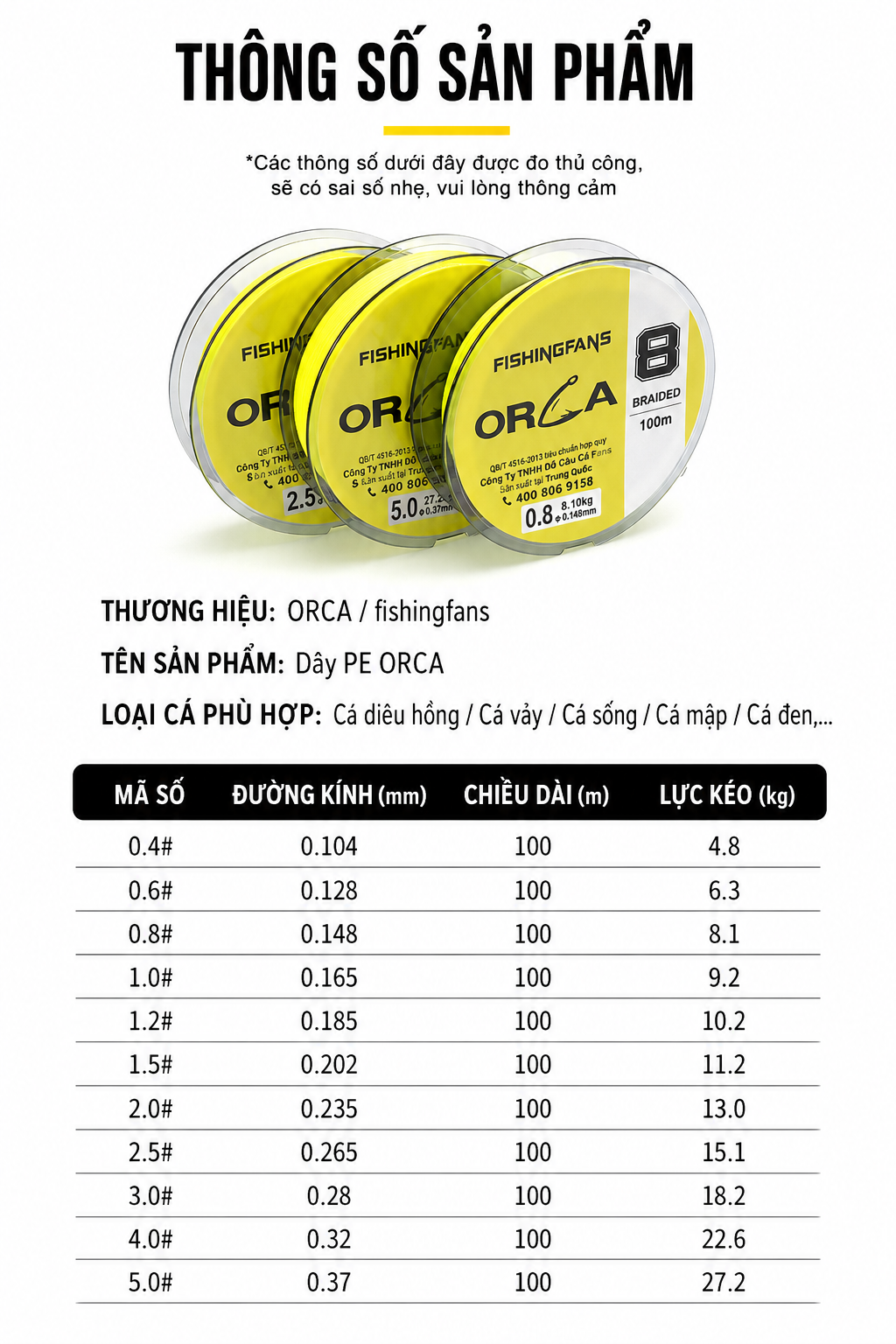 Dây Câu PE ORCA Cuộn 100M_thumbnail_2