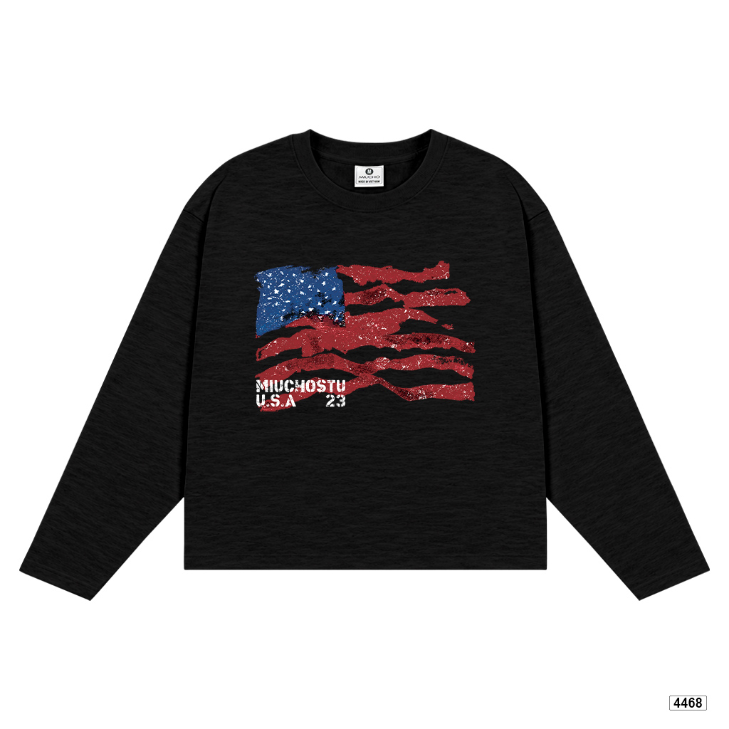 Áo tay dài unisex form boxy cotton xược thoáng mát Miucho 4468_thumbnail_6