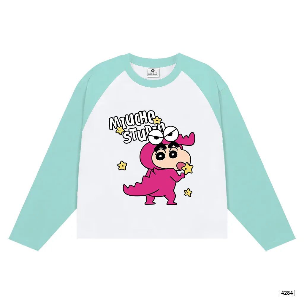 Áo thun tay dài unisex form boxy phối cổ tay Miucho 4284_thumbnail_9