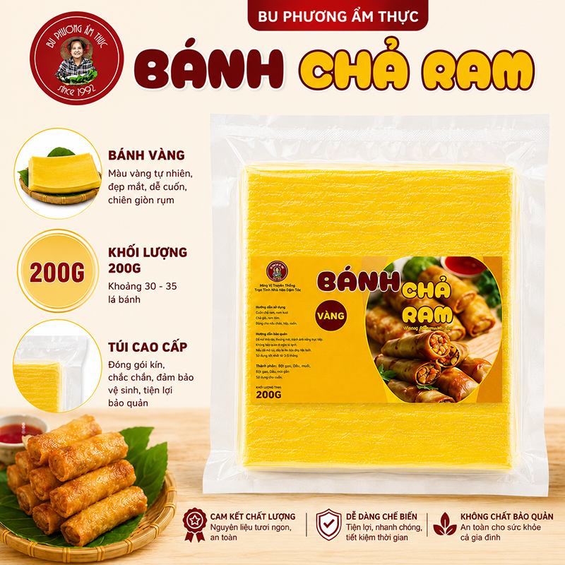 Combo 3 Bánh Chả Ram Bu Phương 200g – Vỏ Cuốn Nem Mềm Dễ Cuốn, Chiên Vàng Giòn Rụm - BP35-3_thumbnail_3