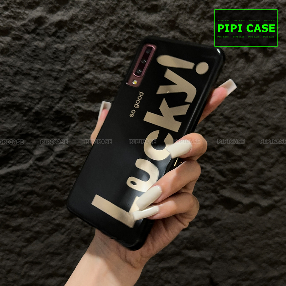 Ốp Lưng Samsung A7 2018 - Lucky - Đen
