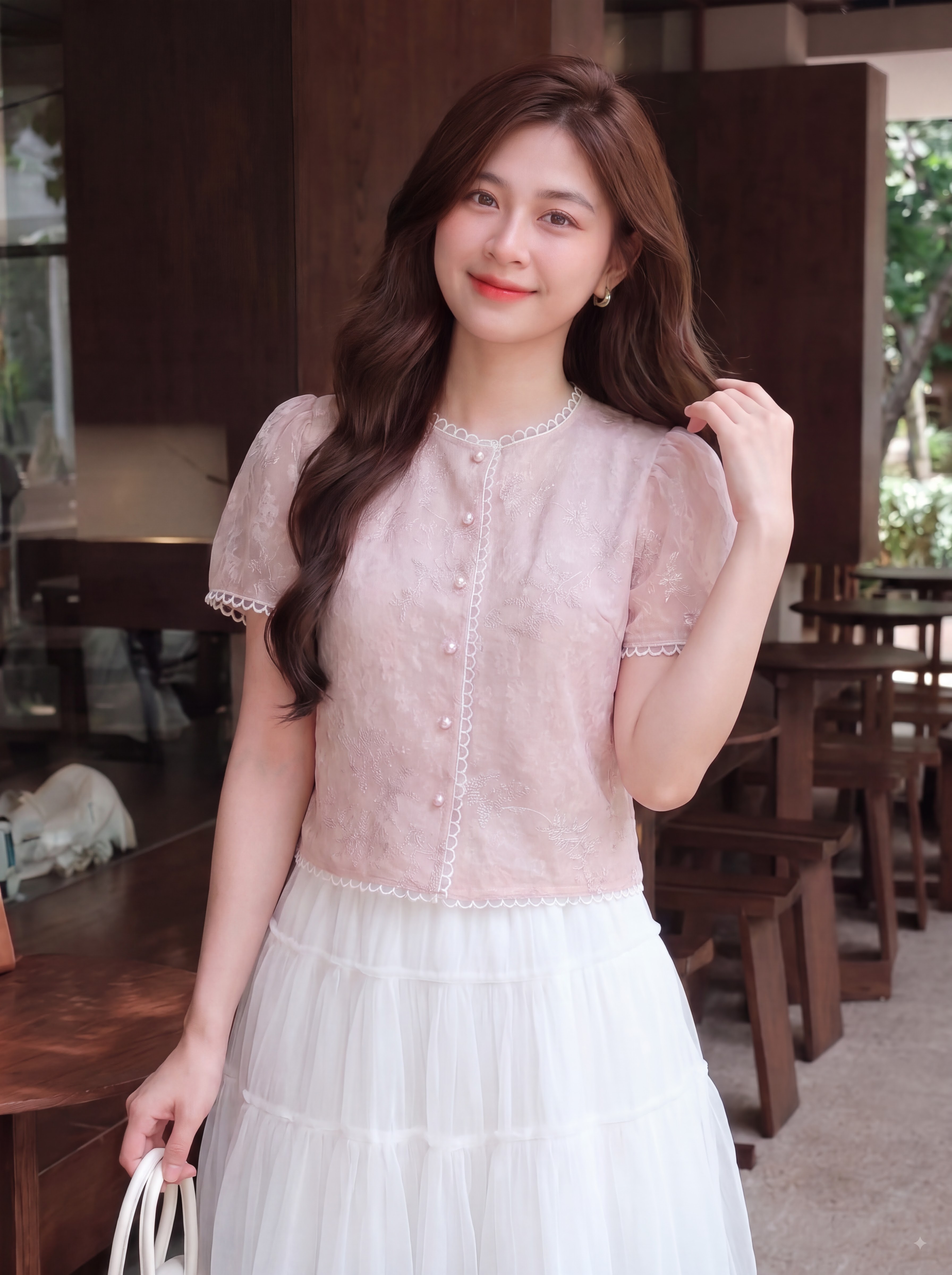Áo kiểu phối cổ cúc ngọc 605002_thumbnail_6