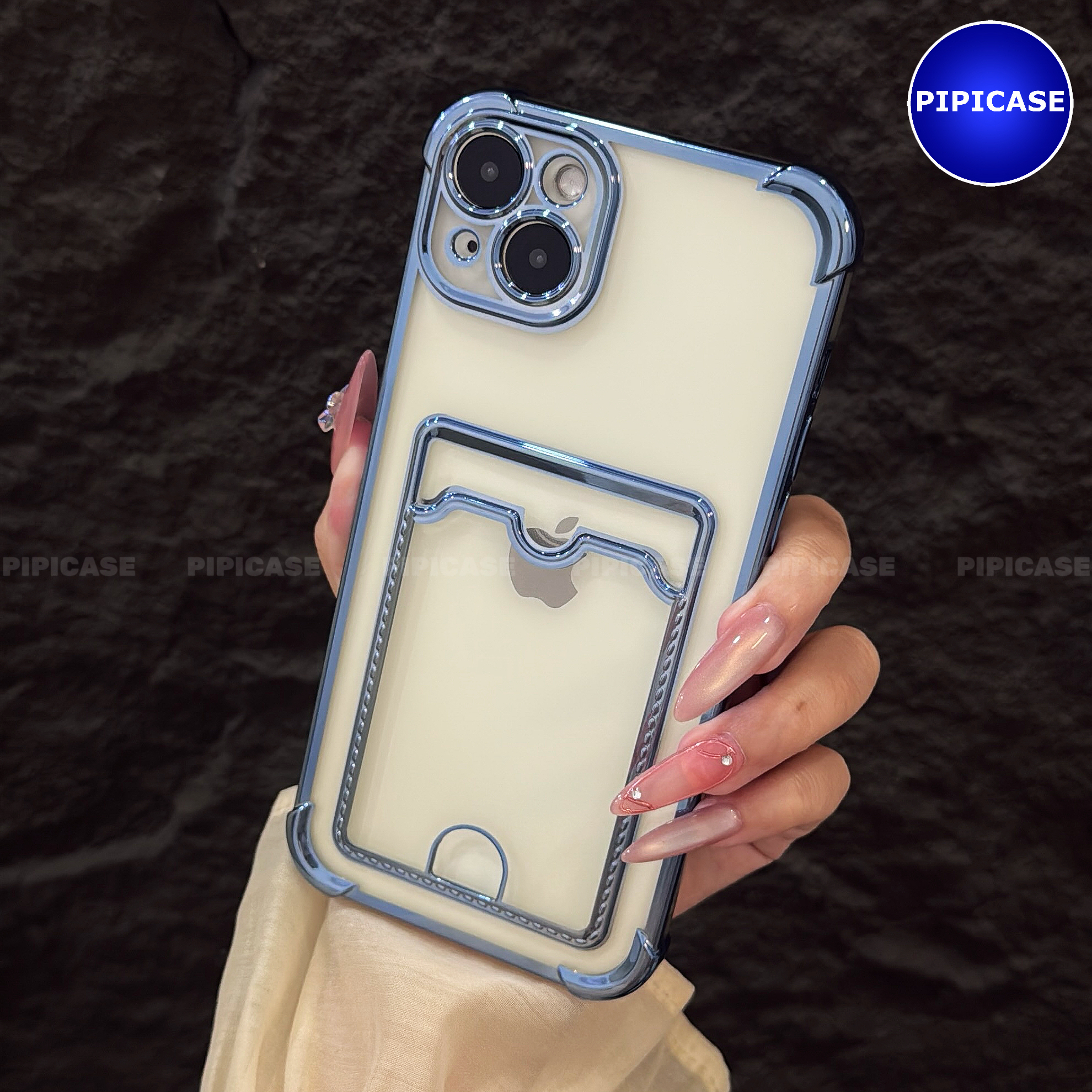 Ốp Lưng iPhone 14 Plus - Ốp Thẻ - Xanh Nhạt