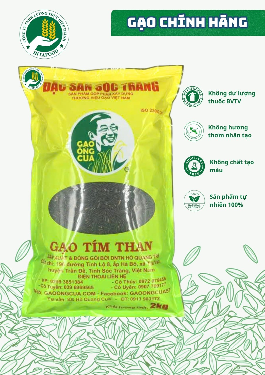 Gạo Ông Cua ST Tím Than túi 2kg