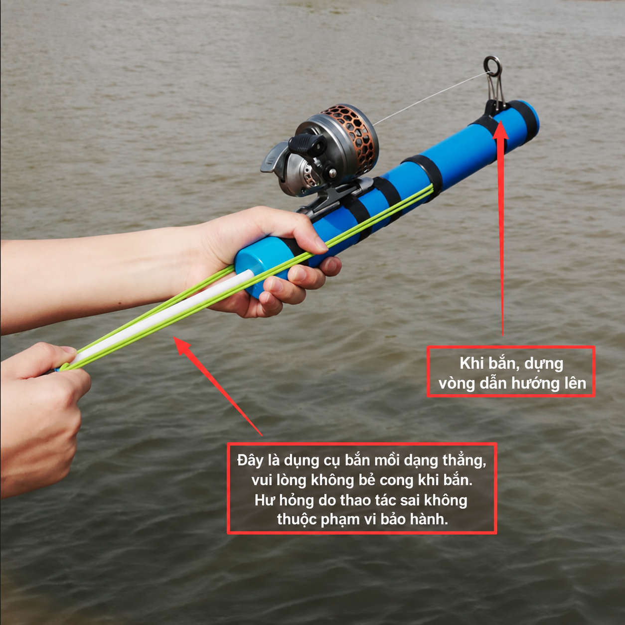 Dụng Cụ Bắn Mồi Đánh Ổ Câu Cá 38.5cm – Gắn Máy Câu, Bắn Mồi Xa Chính Xác_thumbnail_4