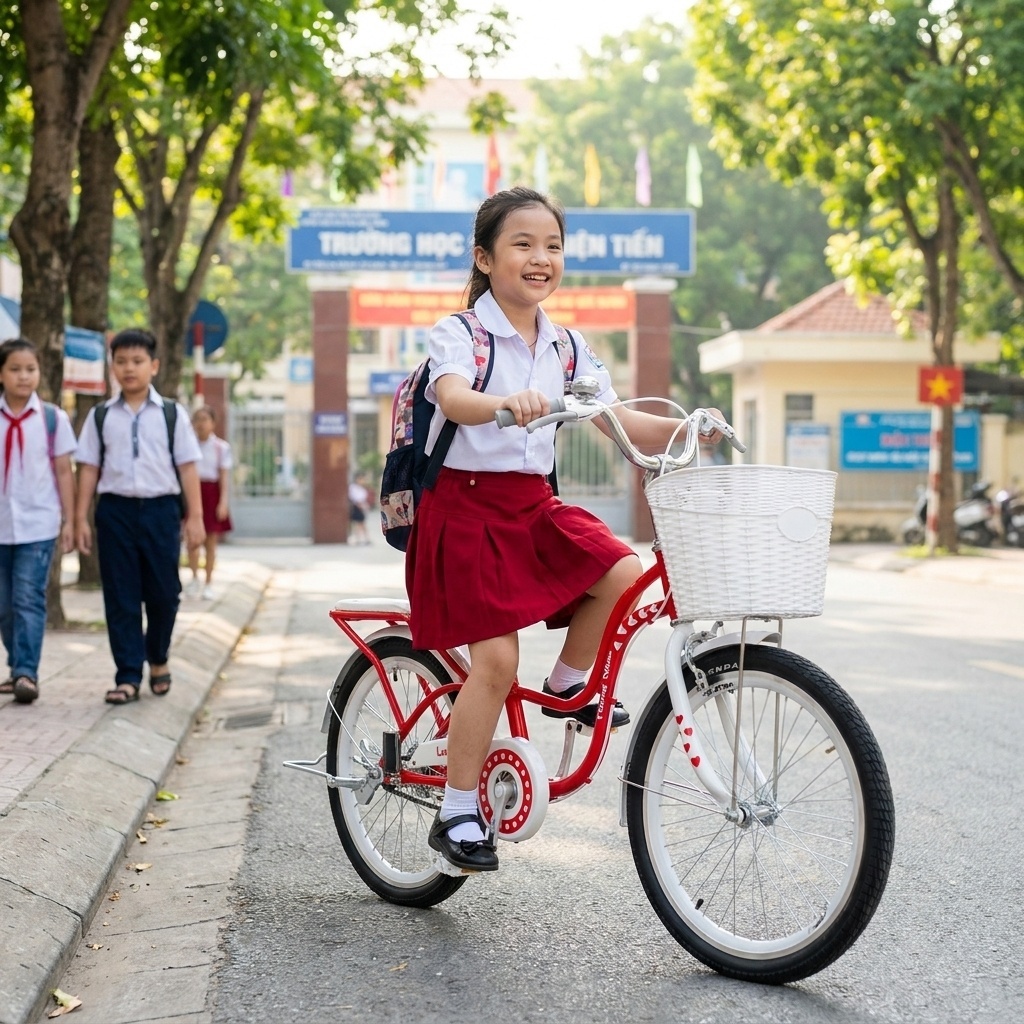 [Tặng Phụ Kiện] Xe Đạp Thống Nhất Trẻ Em NEO Cho Bé Gái Chính Hãng_thumbnail_1