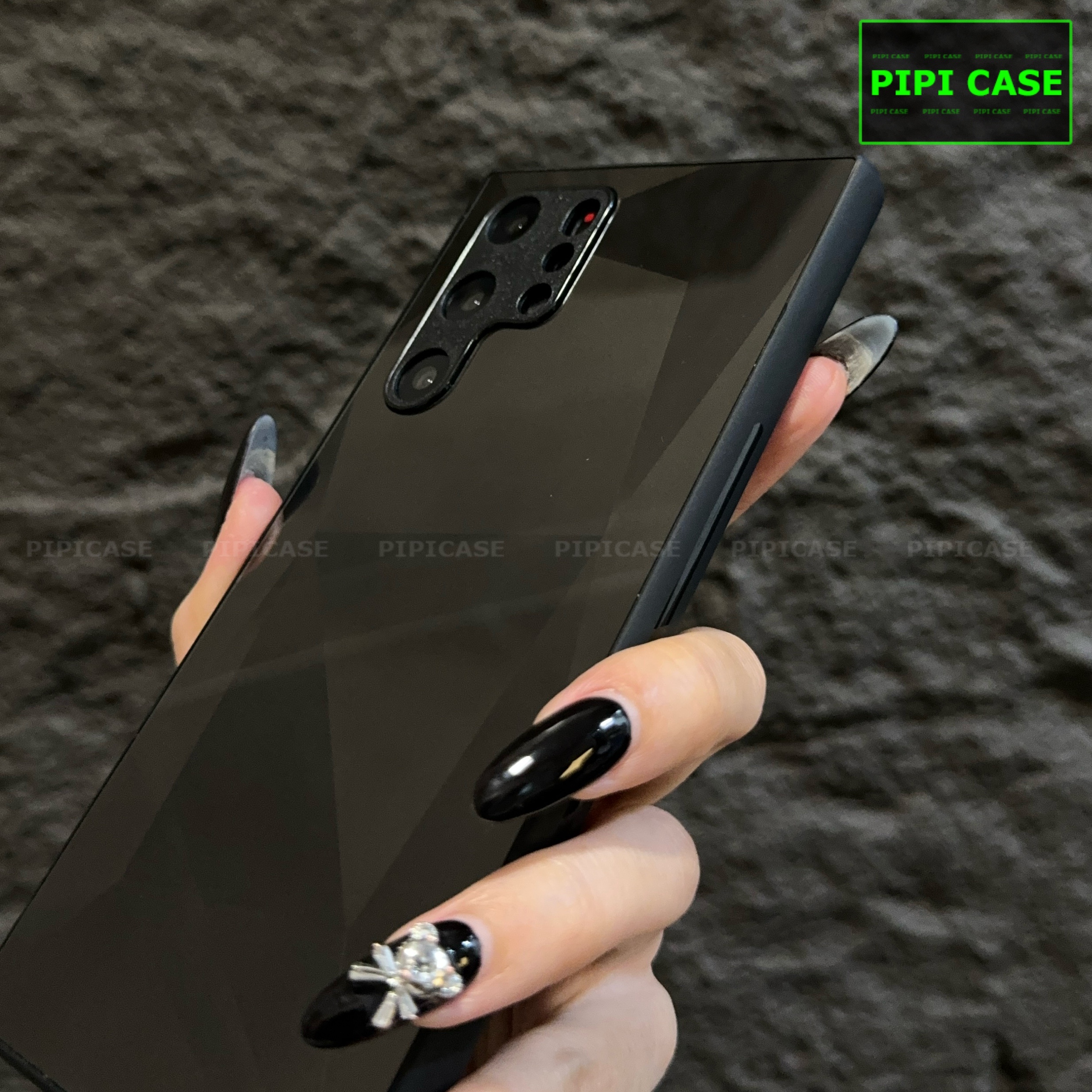 Ốp Lưng Samsung S22 Ultra 5G - Kim Cương 6D - Đen_thumbnail_3