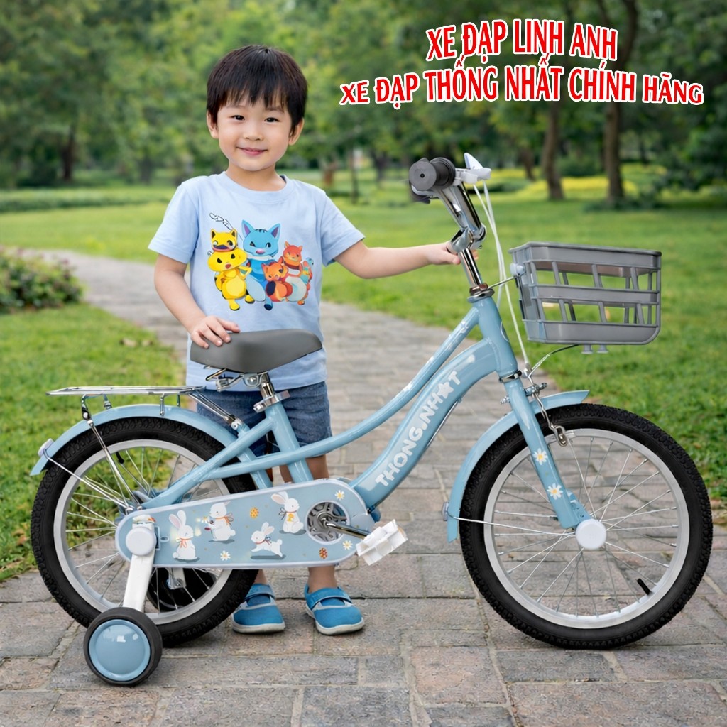 Xe Đạp Thống Nhất Bunny Chính Hãng Cho Bé Gái - TẶNG FULL PHỤ KIỆN - Hàng Mới 2026 Chính Hãng_thumbnail_1