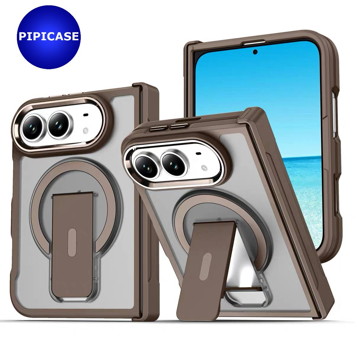 Ốp Lưng iPhone Duo - Quin - Nâu