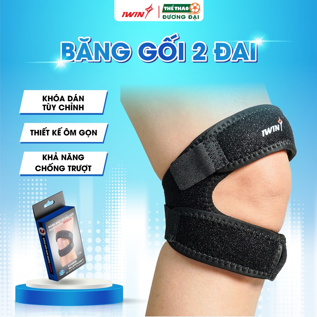 Băng Gối 2 Đai iWin Keepa (1 Chiếc) Hỗ Trợ Tập Luyện Thể Thao Đương Đại