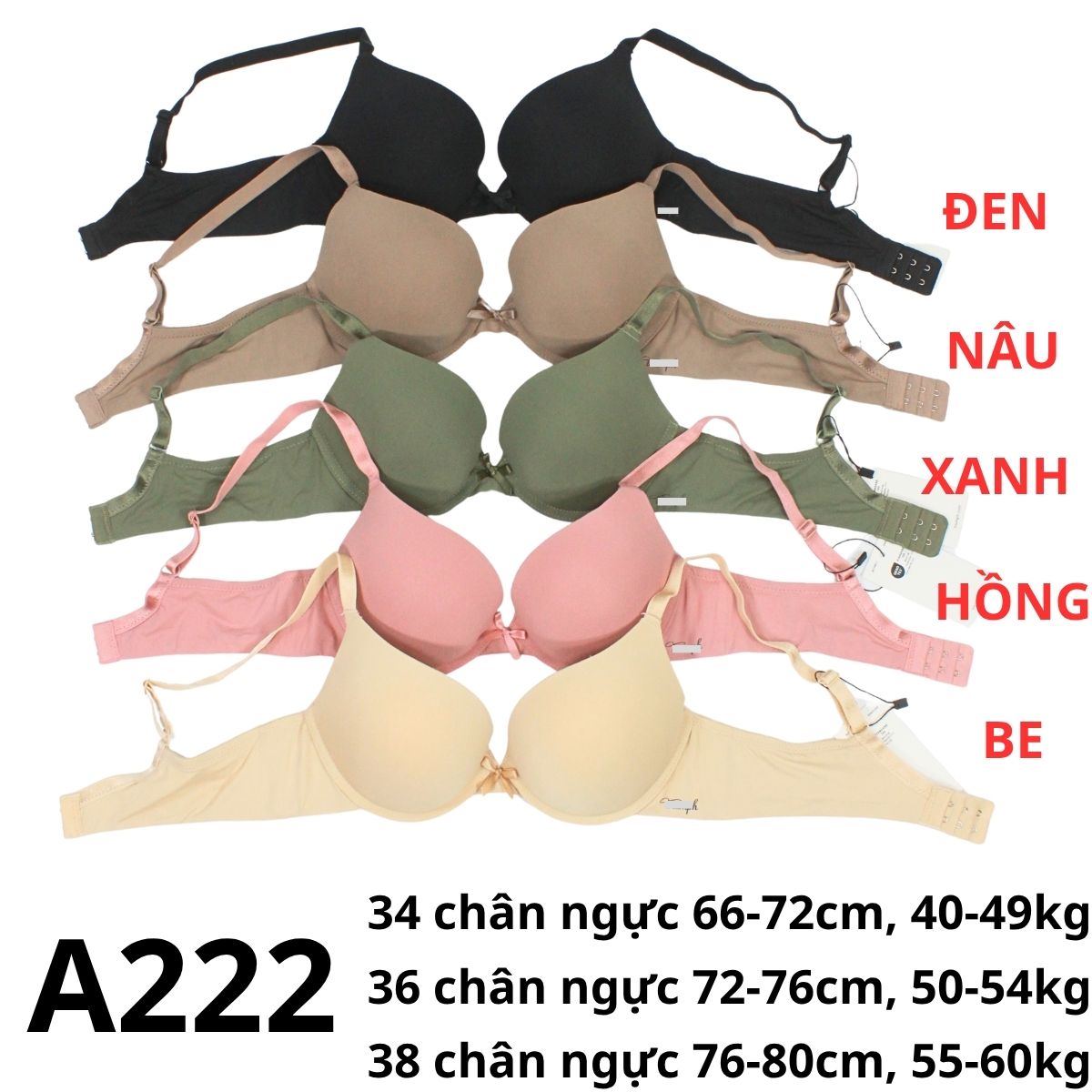 A222 - Áo bra gọng trium