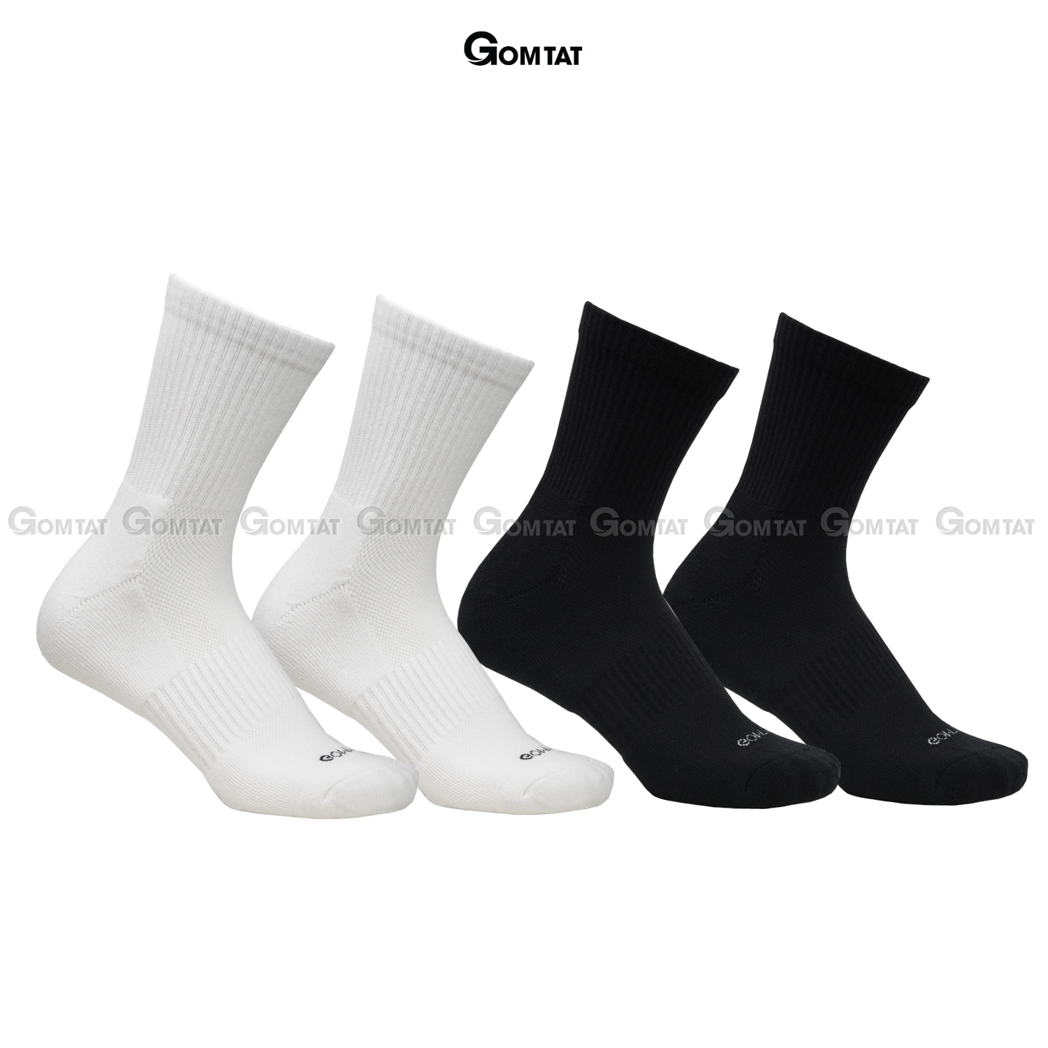 Combo tất trơn nam nữ GOMTAT có đệm xù êm chân, sợi cotton dày dặn, khử mùi kháng khuẩn - STA-5009_thumbnail_15