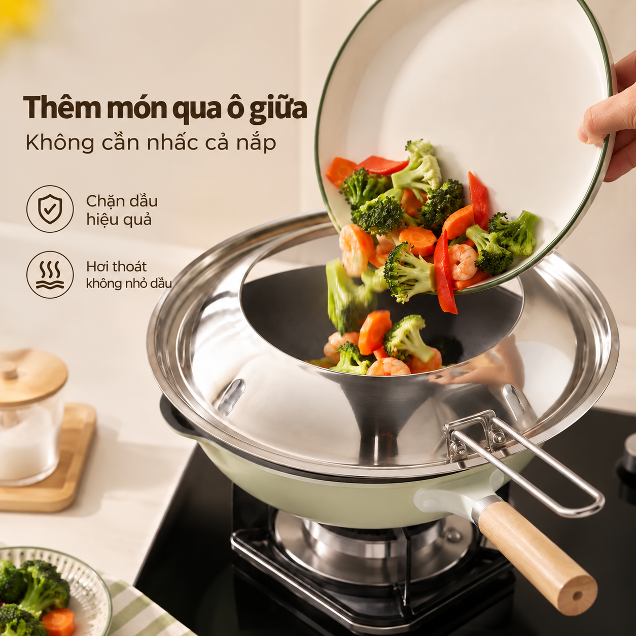 Nắp Đậy Đa Năng Chống Bắn Dầu