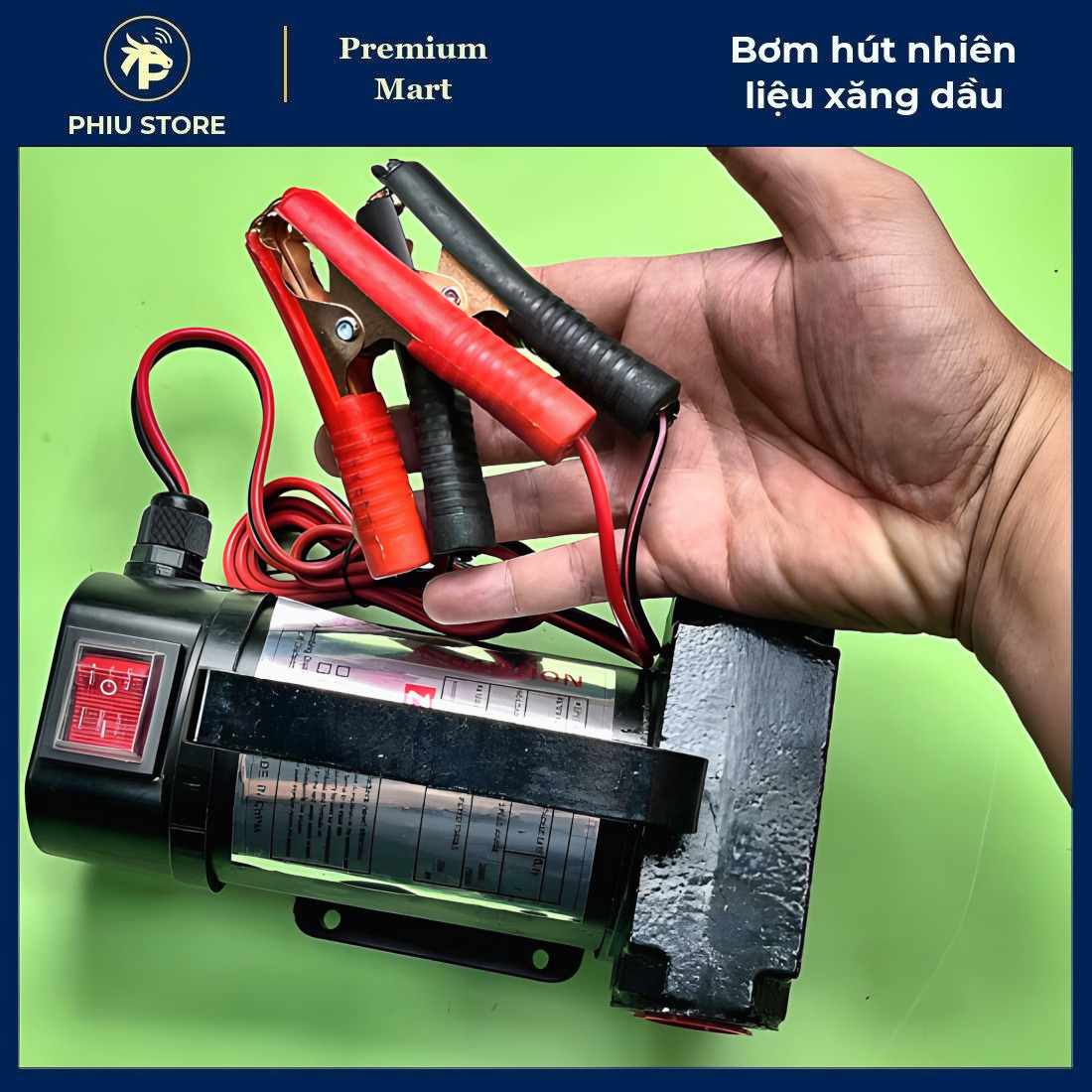 Bơm hút nhiên liệu, bơm xăng dầu mini, bơm dầu 24V, bơm hút xăng dầu mini, tự hút, 12V và 24V, PHIU STORE_thumbnail_1